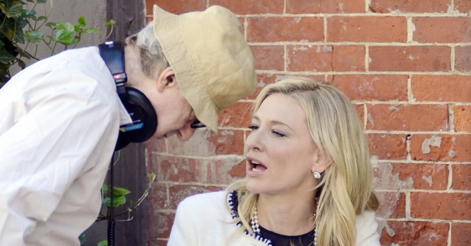 Woody Allen and Cate Blancheet on the set of 'Blue Jasmine'