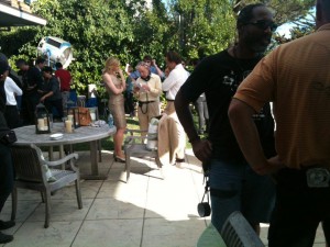 Cate Blanchett, Woody Allen and Peter Sarsgaard filming 'Blue Jasmine'