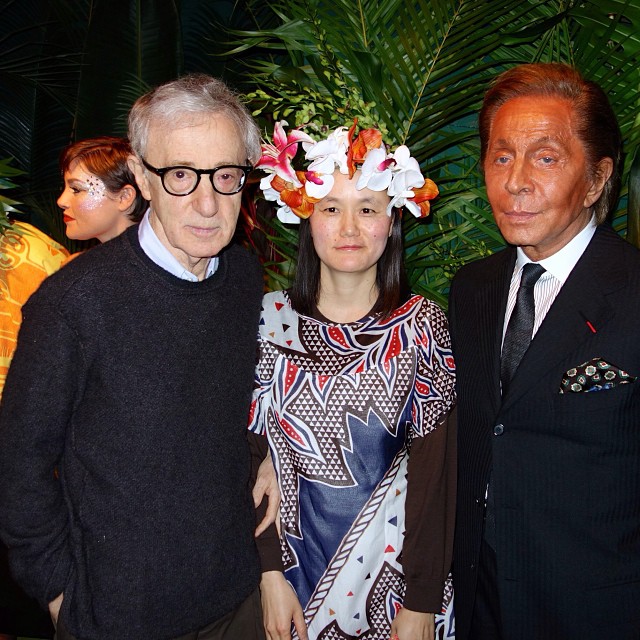 Woody Allen, Soon-Yi Previn, Valentino Garavani