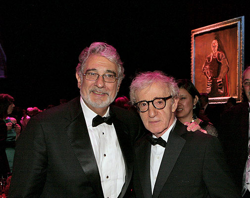 Placido Domingo and Woody Allen in 2008