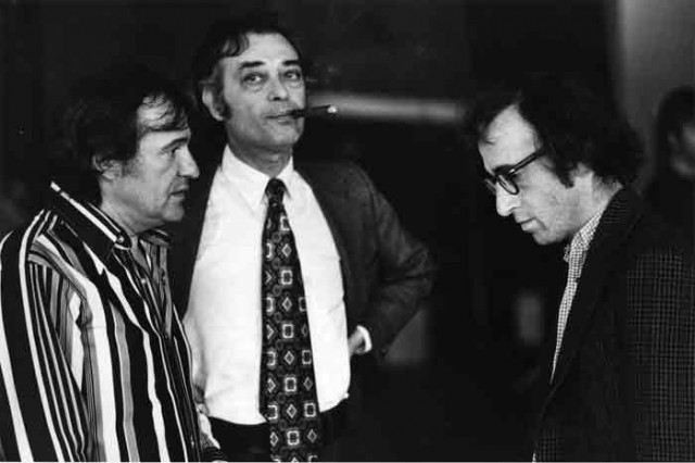 l-r: Charles H Joffe, Jack Rollins, Woody Allen