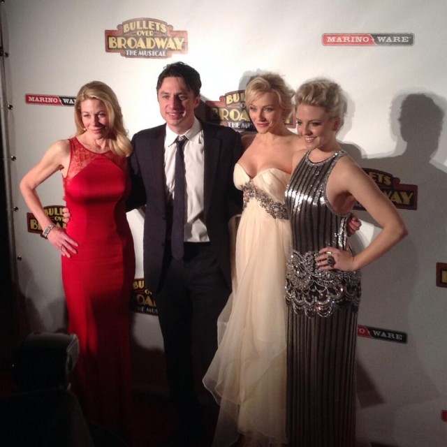 l-r: Marin Mazzie, Zach Braff, Betsy Wolfe, Helene Yorke