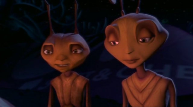 Woody Allen and Sharon Stone in Antz