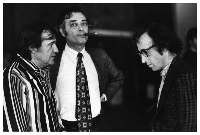 l-r: Charles H Joffe, Jack Rollins, Woody Allen