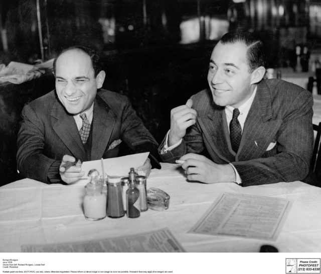 Richard Rodgers circa 1938 Shown from left: Richard Rodgers, Lorenz Hart